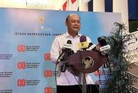 
Kepala Badan Gizi Nasional (BGN) Dadan Hindayana jumpa pers mengenai perkembangan pelaksanaan program makan bergizi gratis (MBG) di Istana Kepresidenan RI, Jakarta, Selasa (12/8/2025), setelah dia menghadap Presiden Prabowo Subianto. (ANTARA/Mentari D Gayati)