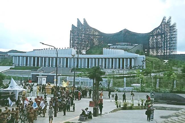 Suasana KIPP IKN di Kecamatan Sepaku, Kabupaten Penajam Paser Utara, Kalimantan Timur (ANTARA/Nyaman Bagus P)