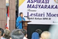 Wakil Ketua MPR RI Lestari Moerdijat dalam acara Penyerapan Aspirasi Masyarakat MPR RI di hadapan para tokoh masyarakat dan pemuda di Sukoharjo, Jawa Tengah, Rabu (14/5/2025) (ANTARA/HO-tim Humas Lestari Moerdijat)