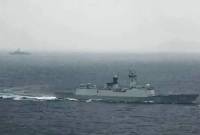 Sebuah kapal Angkatan Laut di bawah Komando Teater Timur Tentara Pembebasan Rakyat China (PLA) ikut serta dalam patroli kesiapan tempur dan latihan. (CNBC)