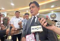 Menko Kumham Imipas Yusril Ihza Mahendra saat ditemui di Jakarta, Selasa (16/9/2025). (SI/ANTARA/Agatha Olivia V)