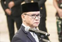 Mukhtarudin dilantik sebagai Menteri Pelindungan Pekerja Migran Indonesia/Badan Pelindungan Pekerja Migran Indonesia (KP2MI/BP2MI) di Istana Negara, Kompleks Istana Kepresidenan, Jakarta, Senin (8/9/2025). (SI/ANTARA/Galih Pradipta)