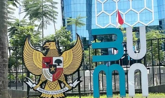 Gedung Kementerian BUMN di Jakarta, Senin (5/2/2024). (Dok ANTARA/Harianto)