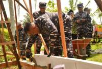 karya bakti memperingati HUT TNI Ke-80 dan HUT TNI Angkatan Laut bertempat di Desa Pagatan Besar, Kecamatan Takisung, Kabupaten Tanah Laut, Provinsi Kalimantan Selatan, Kamis (25/9/2025) (SuarIndonesia/Ist)