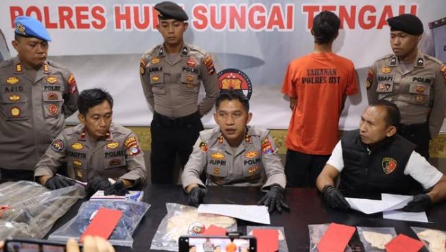 Jumpa Pers Polres HST. (Foto: Dok Humas Polres HST)