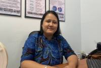 Kasi Pengembangan dan Pemberdayaan Lembaga Ekonomi Desa, Indah Novita Purnamasari. Foto : MC Kalsel