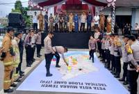 Polres Barito Utara melaksanakan TFG dan Sispamkota dalam rangka pengamanan jelang putusan MK PSU Barito Utara di Muara Teweh, Selasa (16/9/2025). (SI/ANTARA/Dokpri)