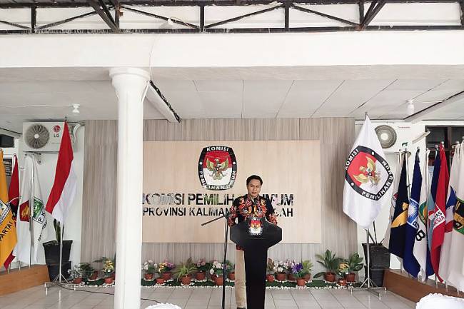 Ketua Komisi Pemilihan Umum Provinsi Kalimantan Tengah (KPU Kalteng), Sastriadi. (ANTARA/Rendhik Andika)