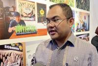 Wakil Kepala Badan Pengaturan Badan Usaha Milik Negara (BP BUMN) Tedi Bharata menjawab pertanyaan ANTARA di sela peluncuran Pameran Jurnalistik dan Buku “Haluan Merah Putih” di Antara Heritage Center, Jakarta, Kamis (30/10/2025). ANTARA/Putu Indah Savitri)