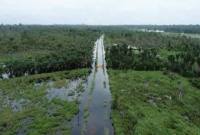 Kawasan kampung Desa Pancaroba saat tergenang banjir pada Januari 2025 lalu. (SI/ANTARA/Dok Aman Kalbar)