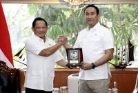 Menteri Dalam Negeri Tito Karnavian menerima audiensi Kepala Badan Narkotika Nasional (BNN) RI Komjen Pol Suyudi Ario Seto. (ANTARA/DOK Kemendagri)