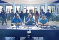Kolaborasi BNNP Kalteng dan BNNK Kotim bongkar jaringan narkoba lintas provinsi, Sampit, Rabu (8/10/2025) malam. (ANTARA/Devita Maulina)
