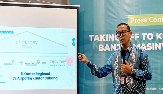 General Manager InJourney Airports Bandara Internasional Syamsudin Noor, Stephanus Millyas Wardana. (SI/ANTARA/Firman)