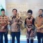Ketua DPD RI Sultan B Najamudin bersama jajaran Pimpinan DPD RI saat konferensi pers acara DPD Awards 2025 di The Tribrata Hotel and Convention Center di Jakarta, Selasa (28/10/2025). (ANTARA/Bagus A Rizaldi)