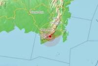Peta menunjukkan gempa tektonik dangkal berkekuatan magnitudo 2,3 dengan kedalaman 17 kilometer di darat pada jarak 43 kilometer barat daya Kabupaten Tanah Bumbu, Kalimantan Selatan, Minggu (19/10/2025). (SI/ANTARA/DOK BMKG)