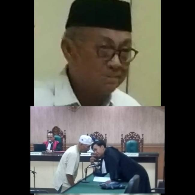 Anang Syakhfiani dan rekannya yang berdiskuisi dnegan Penasihat Hukum di persidangan di Tipikor Banjarmasin, Kamis (16/10/2025)) (SuarIndonesia/ZI)