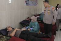 Kegiatan bakti sosial donor darah diselenggarakan di Mapolda Kalsel, Banjarbaru, Rabu (22/10/2025). (SuarIndonesia/Ist)