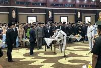 Shalahuddin-Felix dilantik jadi Bupati-Wabup Barito Utara, Jumat (10/10/2025). (Foto: detikKalimantan/Ayuningtias P Lestari)