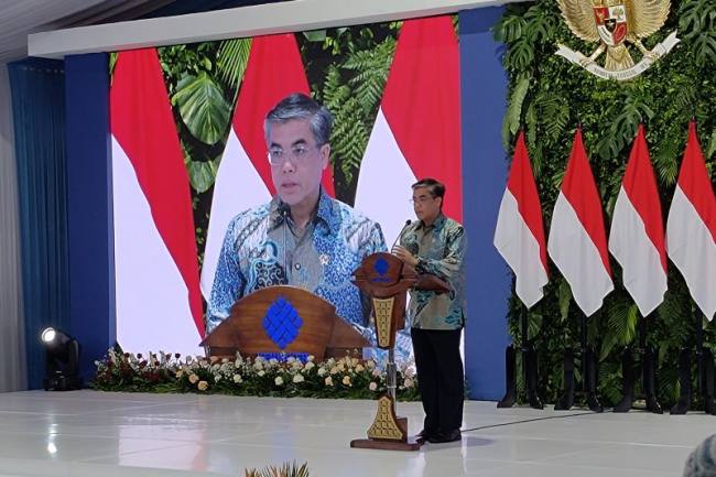 Menteri Ketenagakerjaan Yassierli dalam acara 