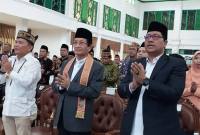 Menteri Agama (Menag) Nasaruddin Umar meresmikan alih status Institut Agama Islam Negeri (UIN) Palangka Raya menjadi Universitas Islam Negeri (UIN) di Palangka Raya, Jumat (7/11/2025). (ANTARA/Rendhik Andika)