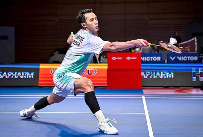 
Jonatan Christie, berhasil menjuarai Hylo Open 2025. (Foto: ig@badminton.ina)