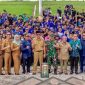 penyambutan yang digelar di halaman Kantor Bupati Balangan, dihadiri sekitar 512 anggota Karang Taruna dari 62 desa, Selasa (11/11/2025) (SuarIndonesia/Adv)