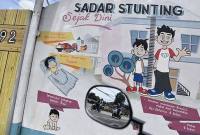 Mural sadar stunting. (Foto: Dok Antara Foto)