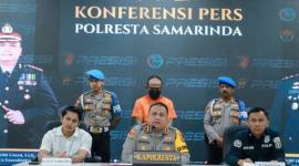 Polresta Samarinda saat merilis kasus pengungkapan narkoba di Samarinda. (Foto: Istimewa)