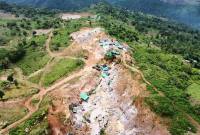 Foto drone Lokasi tambang ilegal di dalam Kawasan HPT Pelangan RTK.07, Desa Buwun Mas, Kecamatan Sekotong, Kabupaten Lombok Barat, NTB, Kamis (30/10/25). (ANTARA/DOK Kemenhut)