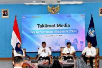 Kementerian Pendidikan Dasar dan Menengah (Kemendikdasmen) menyelenggarakan kegiatan Taklimat Media Tes Kemampuan Akademik (TKA) di Gedung A Kemendikdasmen, Jakarta Pusat pada Senin (22/12/2025). (ANTARA/Hana Kinarina)