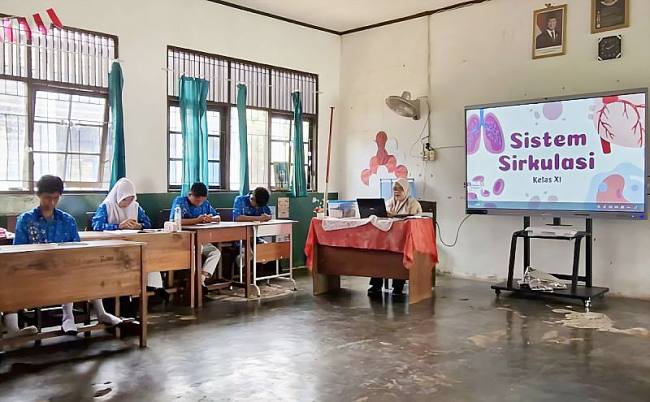 SMAN 1 Cempaga di Kecamatan Cempaga Kabupaten Kotawaringin Timur, Kalimantan Tengah menerapkan digitalisasi pembelajaran beberapa waktu lalu. (Foto: Dok Disdik Kalteng)