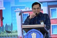 Direktur Jenderal Pendidikan Anak Usia Dini, Pendidikan Dasar, dan Pendidikan Menengah (Dirjen PAUD Dikdasmen) Gogot Suharwoto memberikan arahan Rapat Koordinasi Tim Percepatan Program Prioritas 06 (TP-06) Implementasi Makan Bergizi Gratis di Satuan Pendidikan di Jakarta, Senin (8/12/2025). (Foto: Humas Kemendikdasmen)