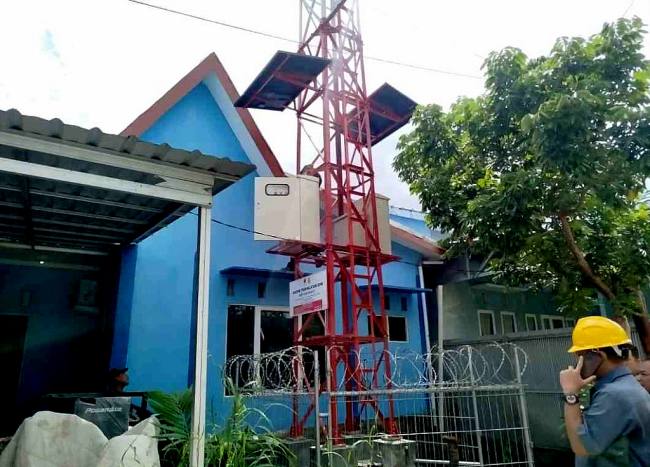 Sirine peringatan banjir di Kantor Kelurahan Sungai Lulut, Banjarmasin Timur, Kota Banjarmasin, Kamis (11/12/2025). (Foto: Istimewa) 