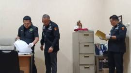 penggeledahan di Kantor PT Bangun Banua di Jalan Yos Soedarso Banjarmasin (SuarIndonesia/Ist)