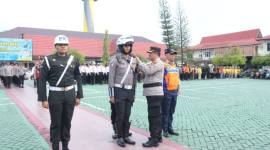 Polresta Banjarmasin gelar pasukan Operasi Lilin Intan 2025 di halaman Mapolresta Banjarmasin, Jumat (19/12/2025). (SuarIndonesia/YI)