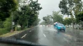 Hujan lebat melanda kota Palangka Raya beberapa waktu lalu. (Foto: Istimewa)