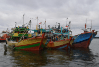 Foto ilustrasi - sejumlah kapal nelayan di perairan Kalimantan Selatan. (Foto: Istimewa)