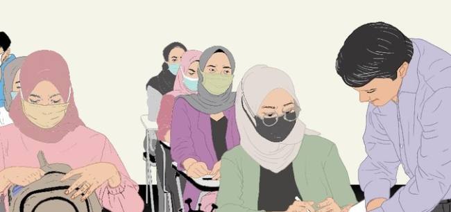 Foto ilustrasi belajar di kampus/ Repro