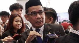 Anggota Komisi III Dewan Perwakilan Rakyat (DPR) Rudianto Lallo saat ditemui di Kompleks Parlemen, Jakarta, Jumat (15/8/2025). (ANTARA/Agatha Olivia V)