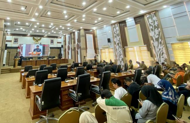 DPRD Balangan menggelar rapat terkait banjir di wilayah setempat.