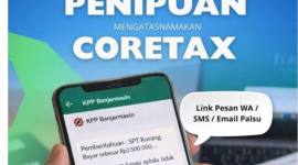 WASPADA: Penipuan dilakukan dengan mengirimkan pesan melalui aplikasi WhatsApp, SMS, maupun email yang berisi tautan palsu. (Foto: IG Bank Kalsel)