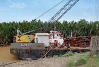 
Pembongkaran material untuk pembangunan IKN di pelabuhan rakyat Desa Bumi Harapan, Kecamatan Sepaku, Kabupaten Penajam Paser Utara, Provinsi Kalimantan Timur. (Foto: Dok Antara/Nyaman BP)