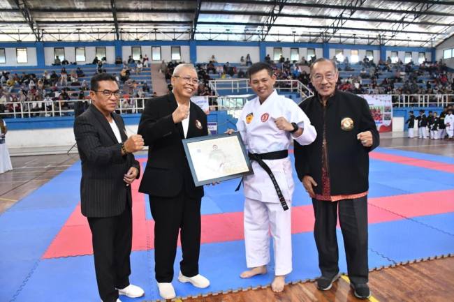 Kejuaraan Karate Lemkari Kalimantan Selatan (Kalsel) II memperebutkan Piala Danlanal Banjarmasin Tahun 2026., duibuka resmi, JUmat (23/1/2026) (SuarIndonesia/Ist)