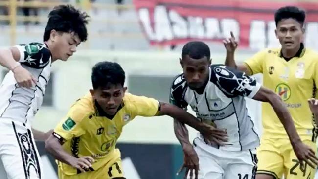 Duel kandang PS Barito Putera melawan Persipura Jayapura di Stadion 17 Mei, Banjarmasin, Sabtu (17/1/2026) sore berakhir dengan skor sama kuat 1-1. (Foto: ig @psbaritoputeraofficial)