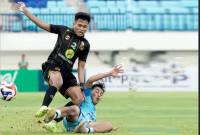Pertandingan Barito Putera melawan Persela berakhir imbang tanpa gol di Stadion Surajaya Lamongan, Minggu (11/1/2026). (Ig: @psbaritoputeraofficial)
