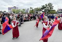 Pemprov Kalteng menggelar Pawai Tarhib sambut Ramadan 1447 Hijriah di Palangka Raya, Kamis (12/2/2026). (Foto: Antara/M Arif Hidayat)