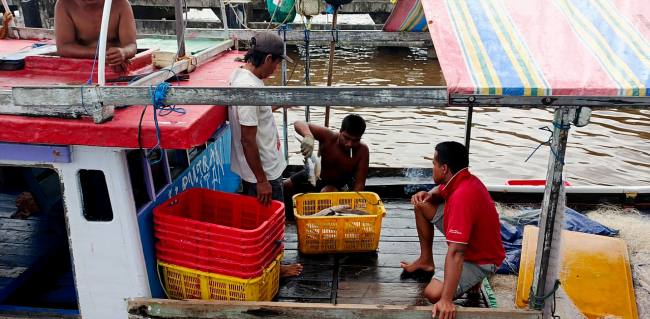 Aktivitas penangkapan ikan oleh nelayan Kalteng. (Foto: Dok Antara)