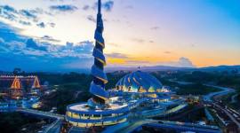 Masjid Negara IKN di Kecamatan Sepaku, Kabupaten Penajam Paser Utara, Provinsi Kalimantan Timur, tampak megah siap digunakan mulai Ramadhan tahun ini (Foto: Dok Humas OIKN)