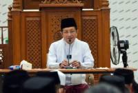Menag Nasaruddin Umar memberikan tausiyah dalam Pengajian Akbar di Masjid UIN Alauddin Kampus 2, Gowa, Sulawesi Selatan, Senin (9/2/2026). (Foto: Dok Kemenag RI)