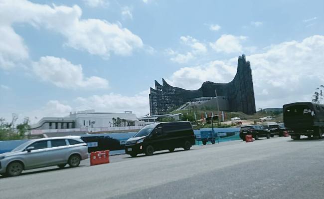 Suasana KIPP IKN di Kecamatan Sepaku, Kabupaten Penajam Paser Utara, Provinsi Kalimantan Timur (Foto: Antara/Nyaman B Purwaniawan)